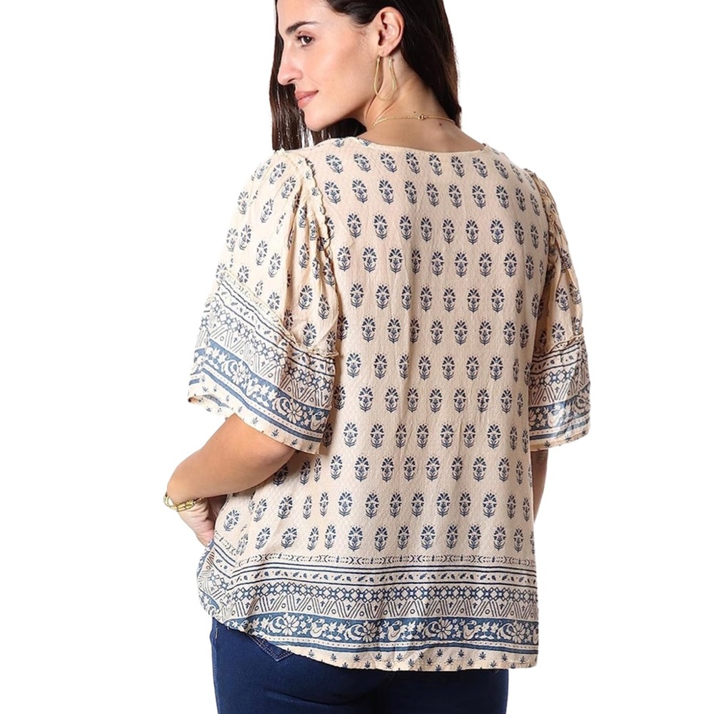 Boho Floral Print Blouse - Picture 5 of 5